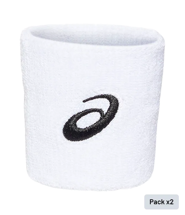 Muñequeras Asics Blancas (x2)