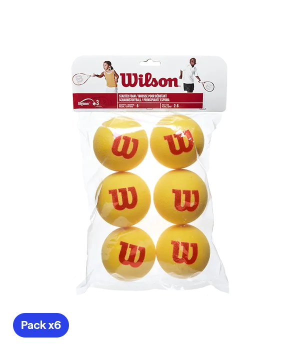 Pelotas Wilson Tour Foam Tenis (Pack x6)