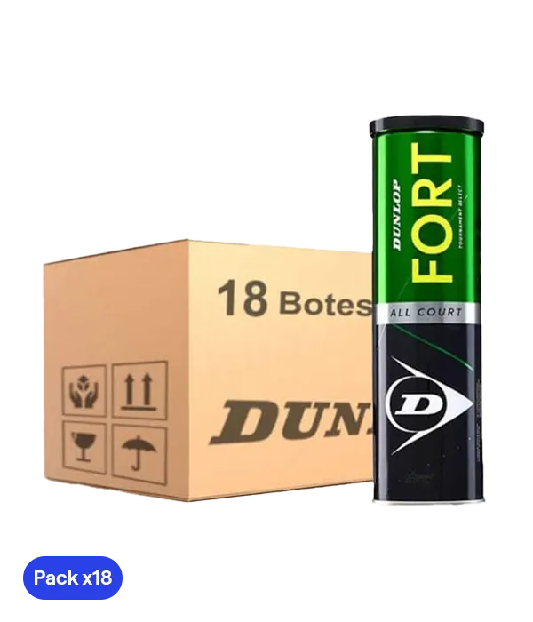 Cajón Pelotas Dunlop Fort All Court (x4) (Pack x18)