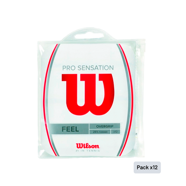 Wilson Pro Sensation Overgrip (pack x12) Plain White