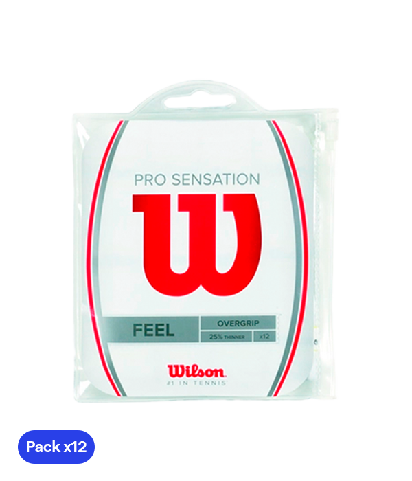 Overgrips Wilson Pro Sensation Lisos Blanco (Pack x12)