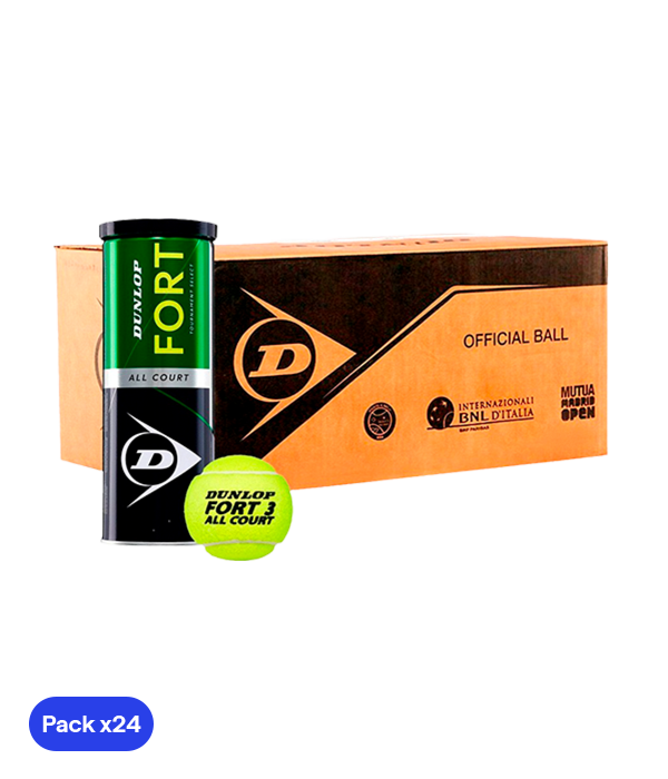 Cajón Pelotas Dunlop Fort All Court (Pack x 24 botes) PadelPROShop