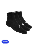 Calcetines Asics Quarter (Pack x 3) Negro