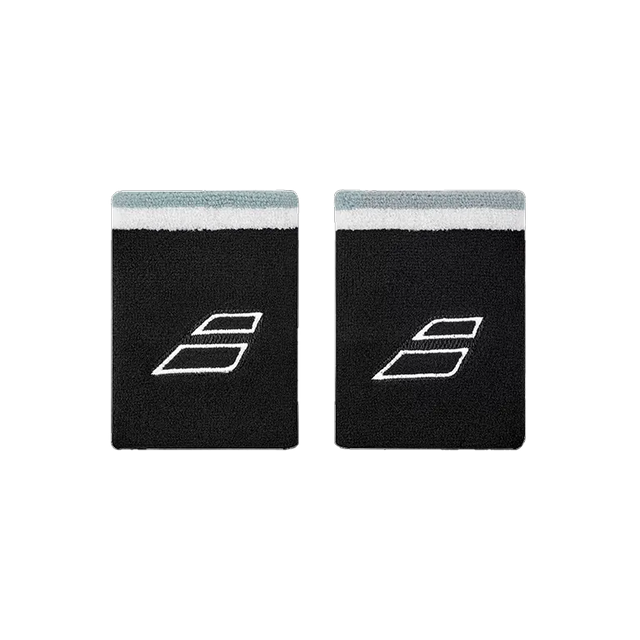 Muñequeras Babolat Jumbo Terry negro (Pack x 2)