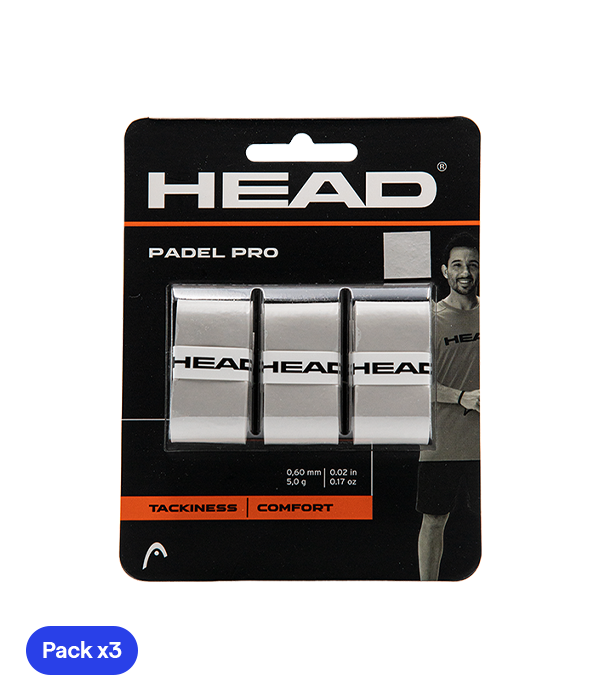 Overgrips HEAD Padel Pro Gris (Pack x3)