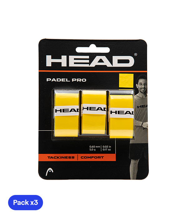 Overgrip Head Padel Pro (Pack x 3) Yellow