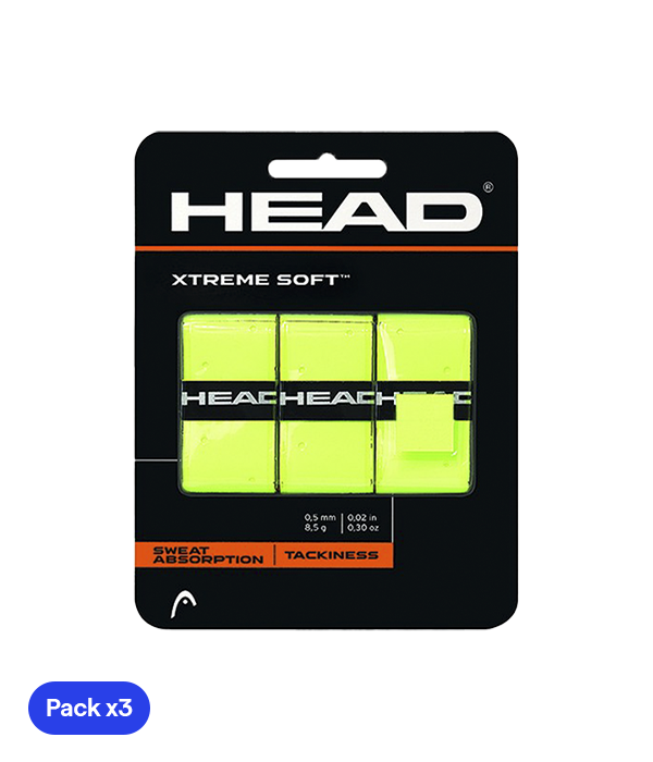 Overgrips HEAD Giallo xthesoft (pacchetto x3)