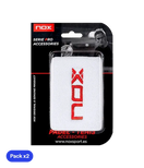 Muñequeras NOX Blanco/Rojo (Pack x2)