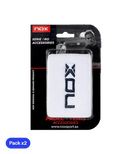 Muñequeras NOX Blanco/Azul (Pack x2)