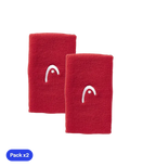 Muñequeras Largas HEAD Rojo (Pack x2)