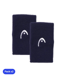 Muñequeras Largas HEAD Azul Oscuro (Pack x2)