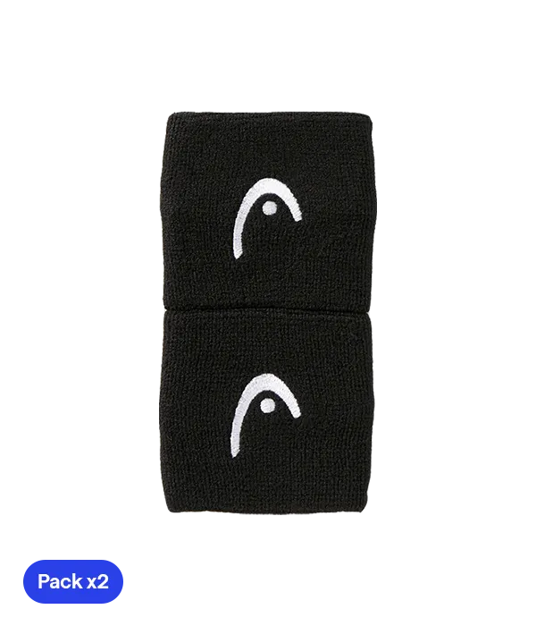 Bracelets courts Head Noir (Pack x2)