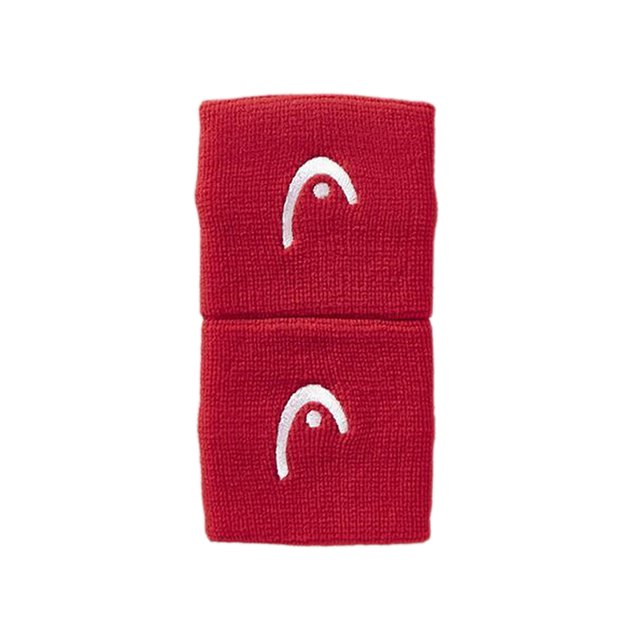 Short Head Wristbands 2.5'' Red (Pack x 2)