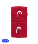 Muñequeras Cortas HEAD Rojo (Pack x2)