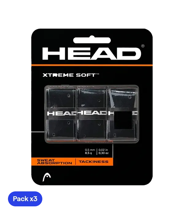 Overgrips Head XtremeSoft Black (Pack x3)