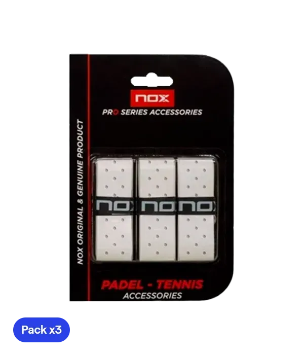 Overgrips Nox Pro Perfurado Branco (Pacote x3)