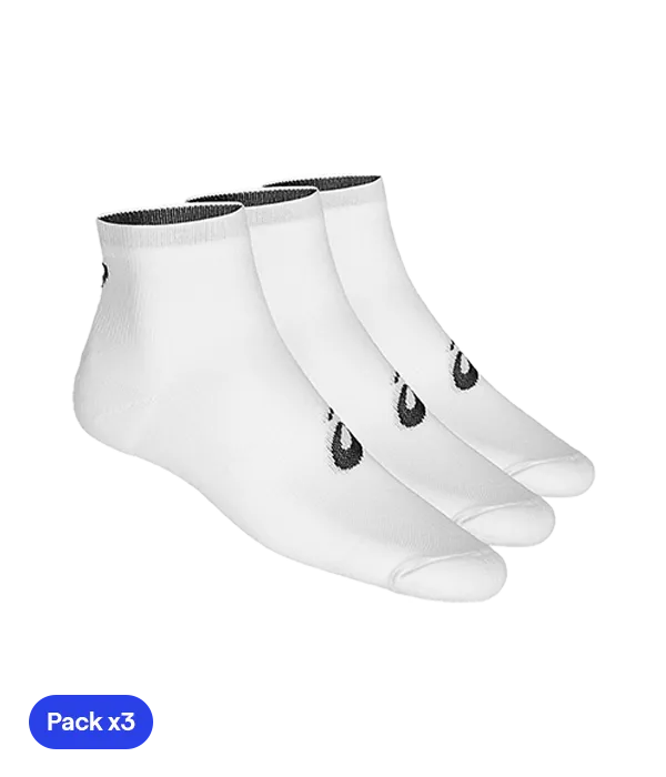 Calcetines Asics Quarter (Pack x 3) Blanco