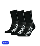 Calcetines HEAD Performance Short Crew Negro/Blanco (Pack x3)