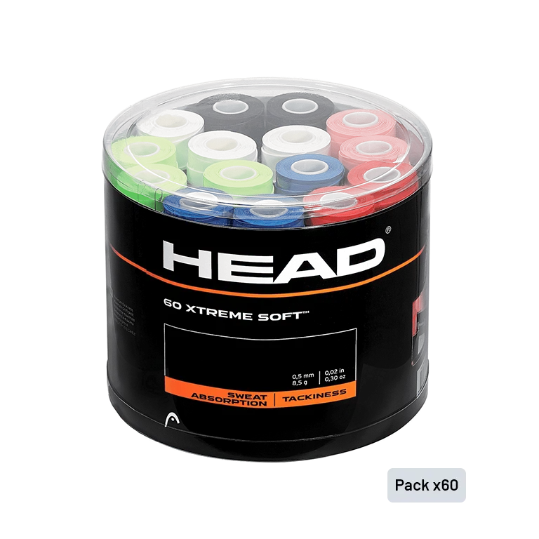 Tambor Overgrips HEAD XtremeSoft Multicolor (x60)