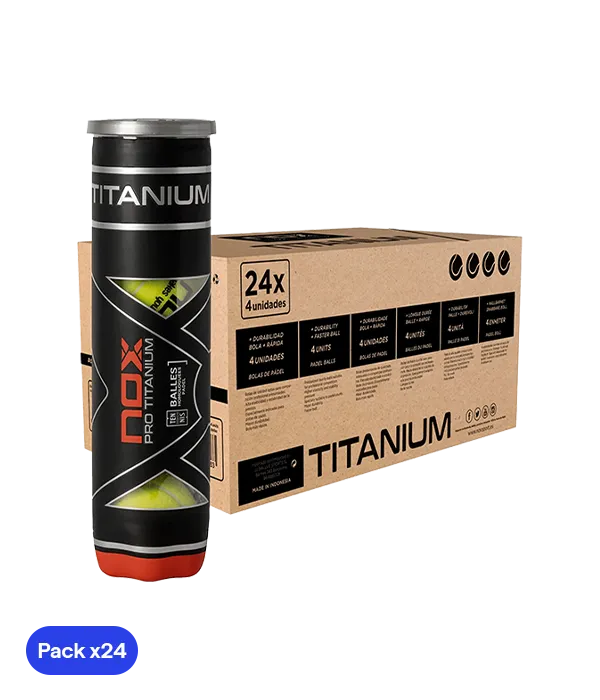Cajón Pelotas NOX Pro Titanium (x4)(Pack x24)