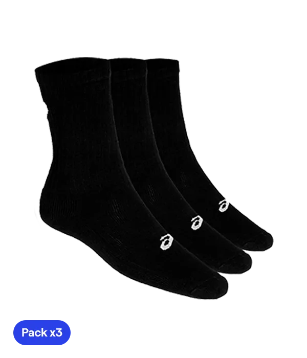 Calcetines Asics Crew (Pack x 3) Negro