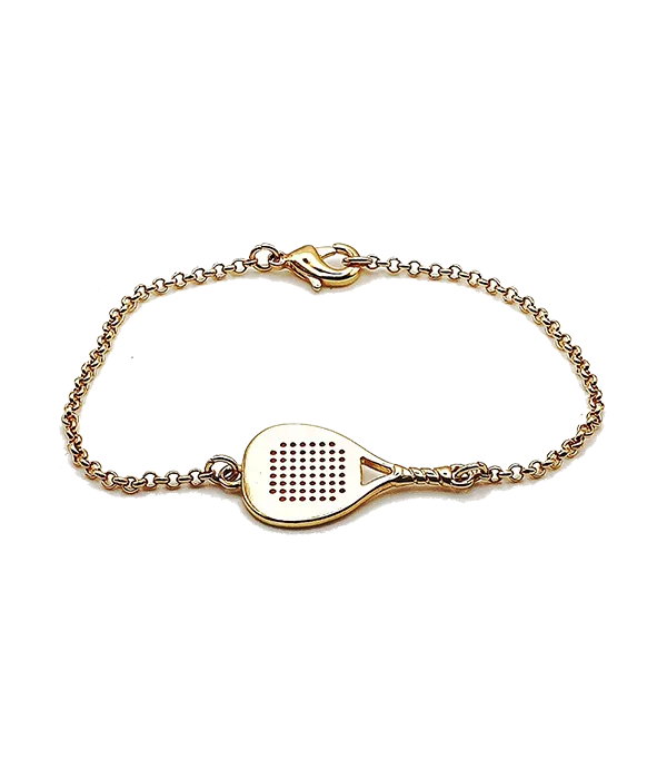 Pulseira VdP Raquete de padel em ouro