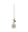 Pendentif VdP Raquette de padel en Argent + Boule en Or