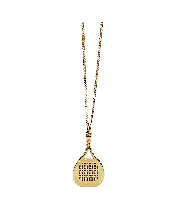 Gold Diamond Padel racket Pendant