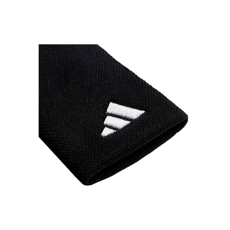 Muñequeras Adidas Largas Negro Logo Pequeño 2025 (Pack x2)