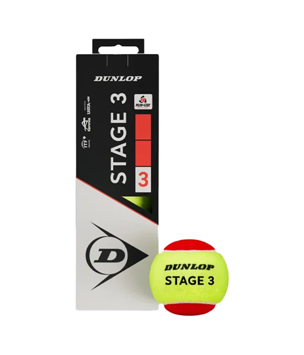 Bote de Pelotas Dunlop Stage 3 Rojo/Amarillo 2025