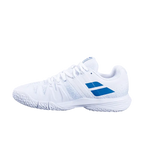 Chaussures de padel Babolat Sensa Femme Blanc/Cool Bleu 2025