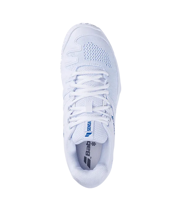 Chaussures de padel Babolat Sensa Femme Blanc/Cool Bleu 2025