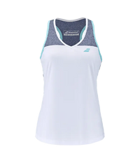 Camiseta Babolat Play Tank Top Mujer Blanco/Gris
