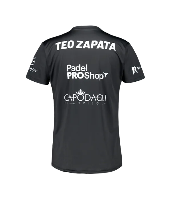 Camiseta Teo Zapata Padel Mi Amor Negro 2025