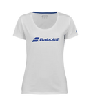 Camiseta Babolat Exercise Tee Woman White/White 2025