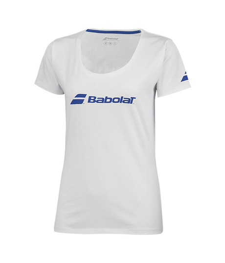 Camiseta Babolat Exercise Tee Woman White/White 2025