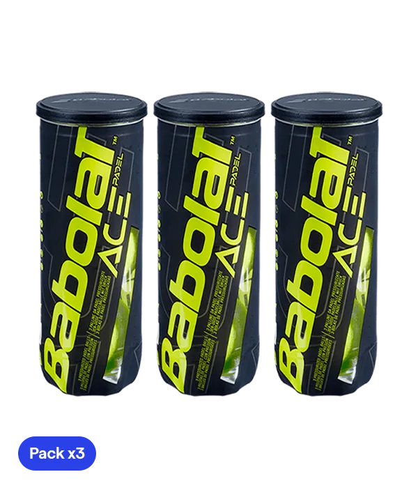 Bolas de padel Babolat Ace (Pacote x3)