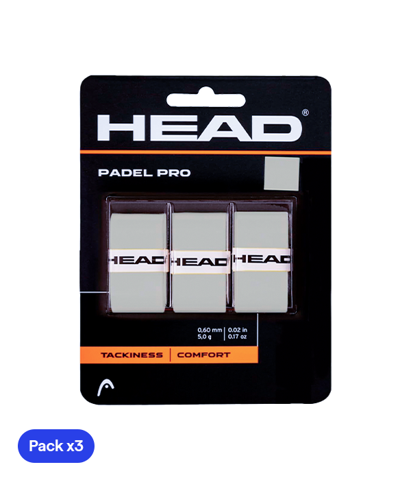 Overgrips HEAD Padel Pro Gris (Pacchetto X3)