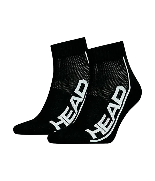 Socks Head Performance Quarter Black (Pack x2)