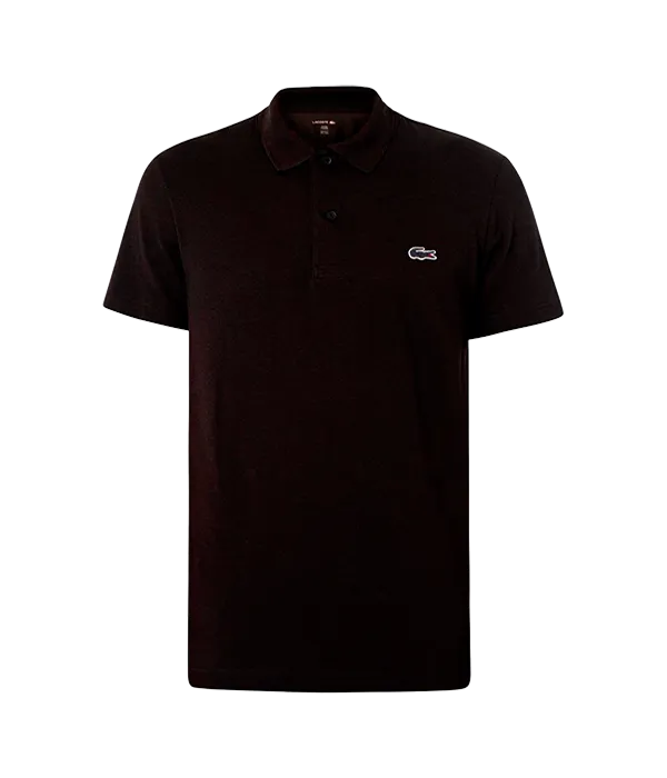 Polo Lacoste Regular Fit Algodão Preto