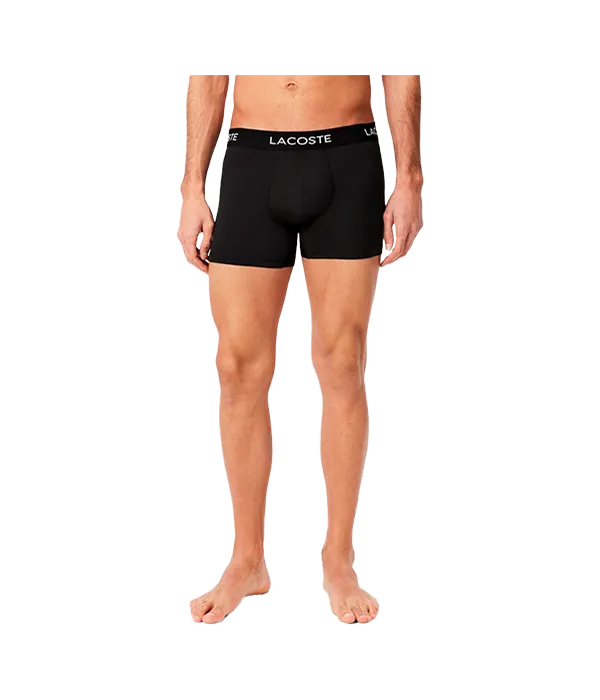 Calzoncillos Lacoste Microfibra Negro 2025 (Pack x3)