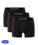 Calzoncillos Lacoste Microfibra Negro 2025 (Pack x3)
