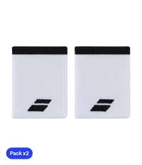 Babolat Jumbo Wristbands White/Black (Pack x2)