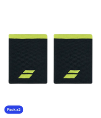 Babolat Jumbo Wristbands Gray/Yellow (Pack x2)