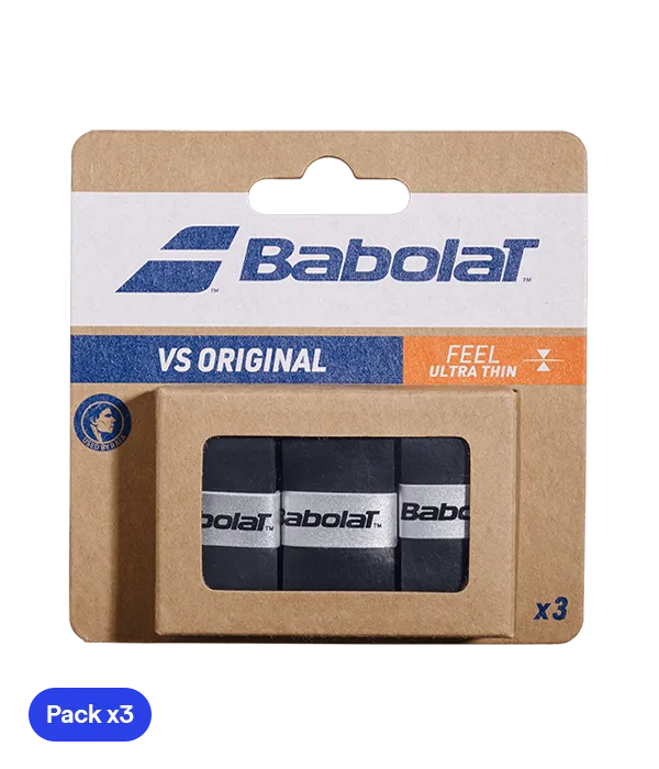 Overgrips Babolat VS Original Liso Negro (Pack x3)