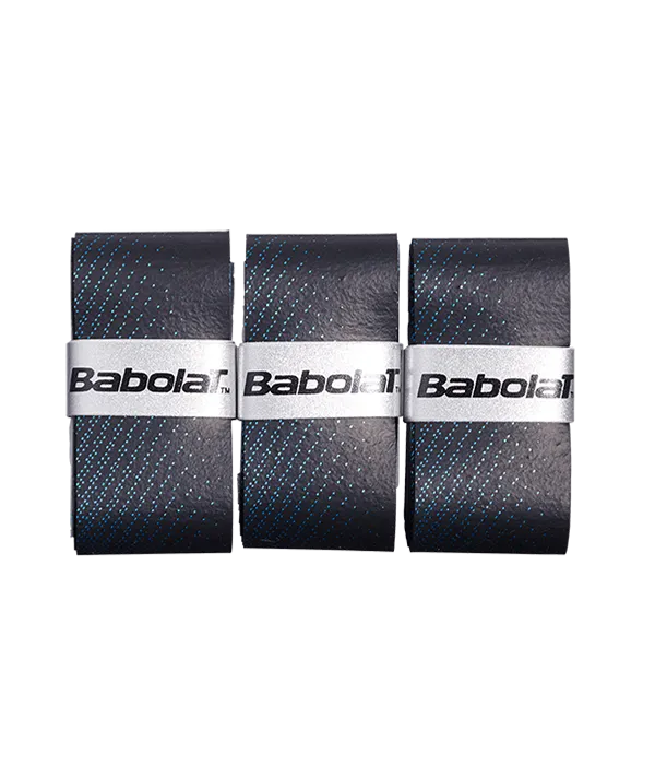 Babolat VS Original Smooth Overgrips Black/Blue (Pack x3)