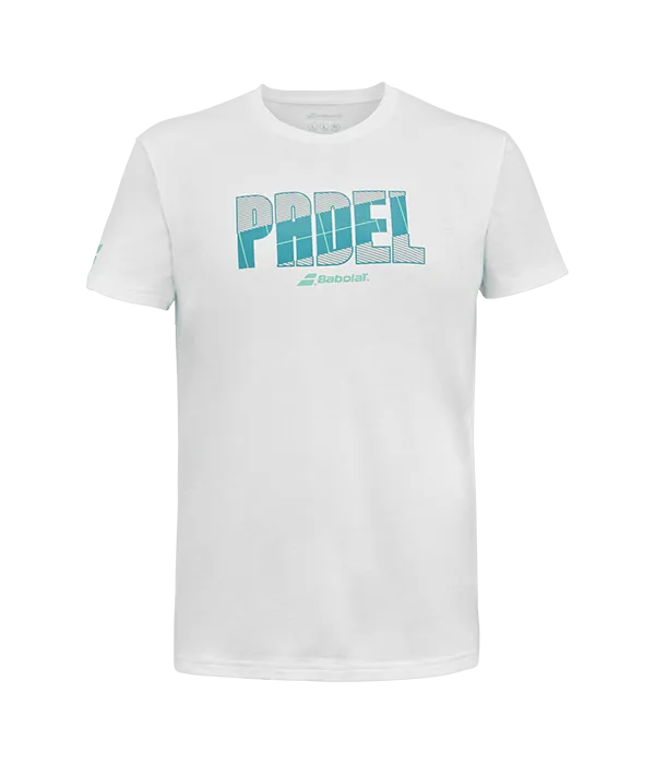 Camiseta Babolat Padel Algodón Tee Blanco