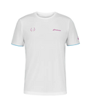 Camiseta Babolat Crew Neck Blanco Logo Rosa 2025 J. Lebrón