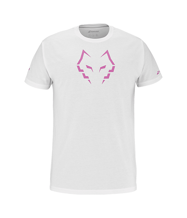 Camiseta Babolat Algodón  Juan Lebrón Blanco/Rosa 2025