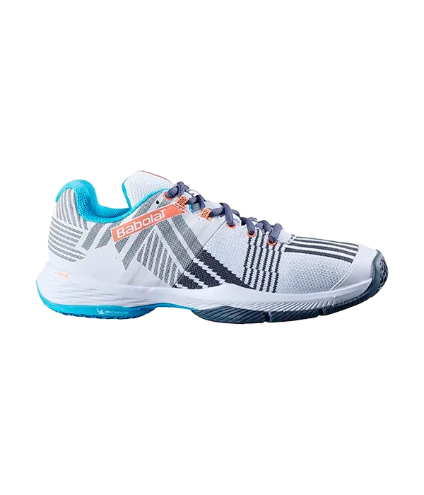 Padel Shoes Babolat Sensa Women White/Canyon Sunset